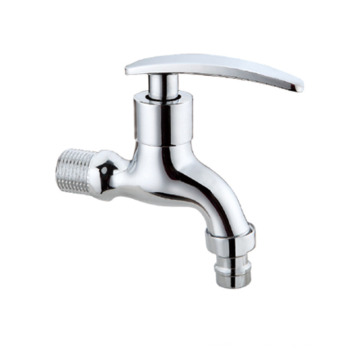 Yuhuan Double Outlet Shape Washing Machine Tap Sink Polished Zinc Alloy Bibcock BRASS Basin Wall Mounted Ceramic